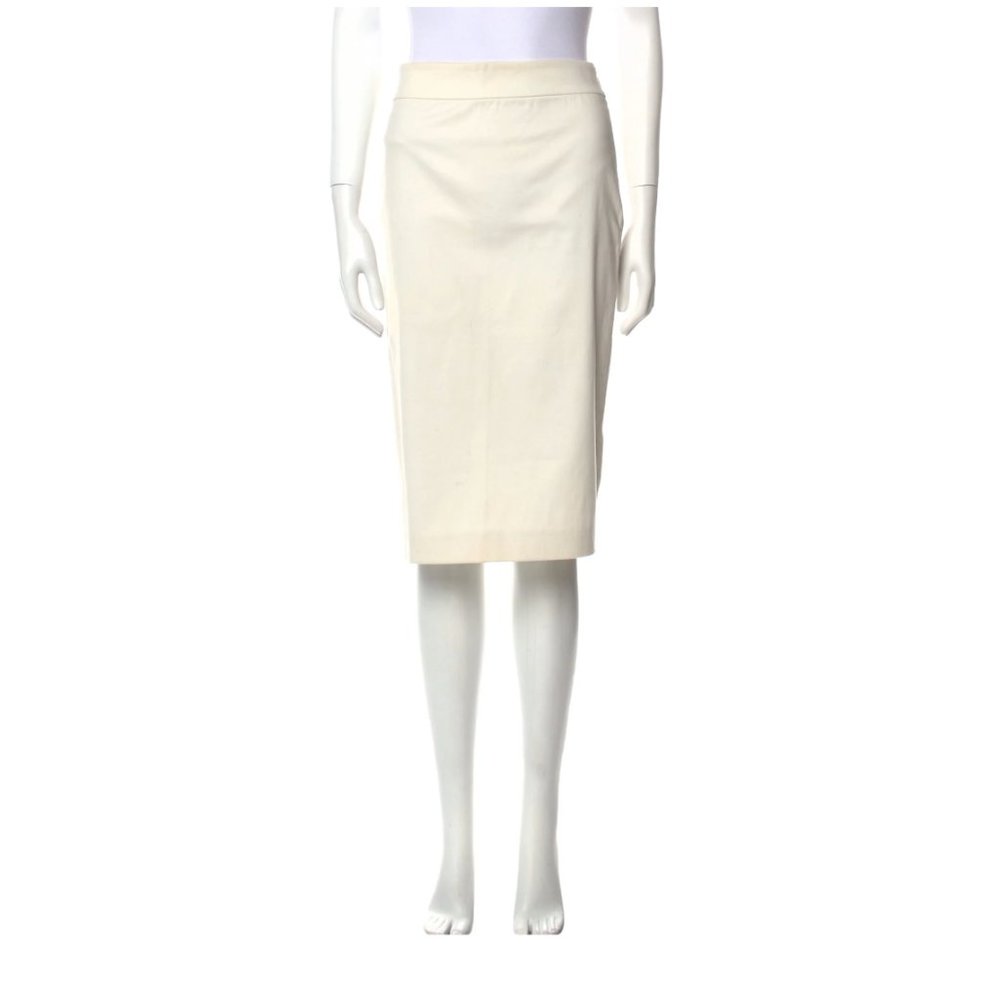 Vintage Gucci Tom Ford Beige Tan Knee Length Skirt NWT 38 2 Small
